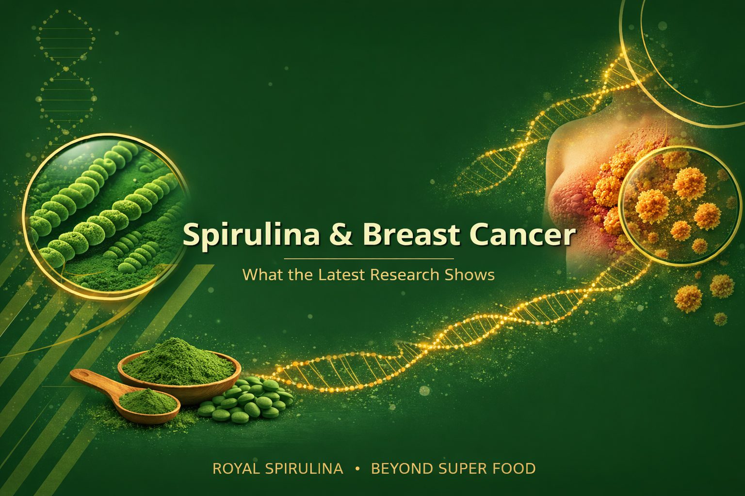 Spirulina and breast cancer research - phycocyanin inhibits breast cancer cell growth and triggers apoptosis