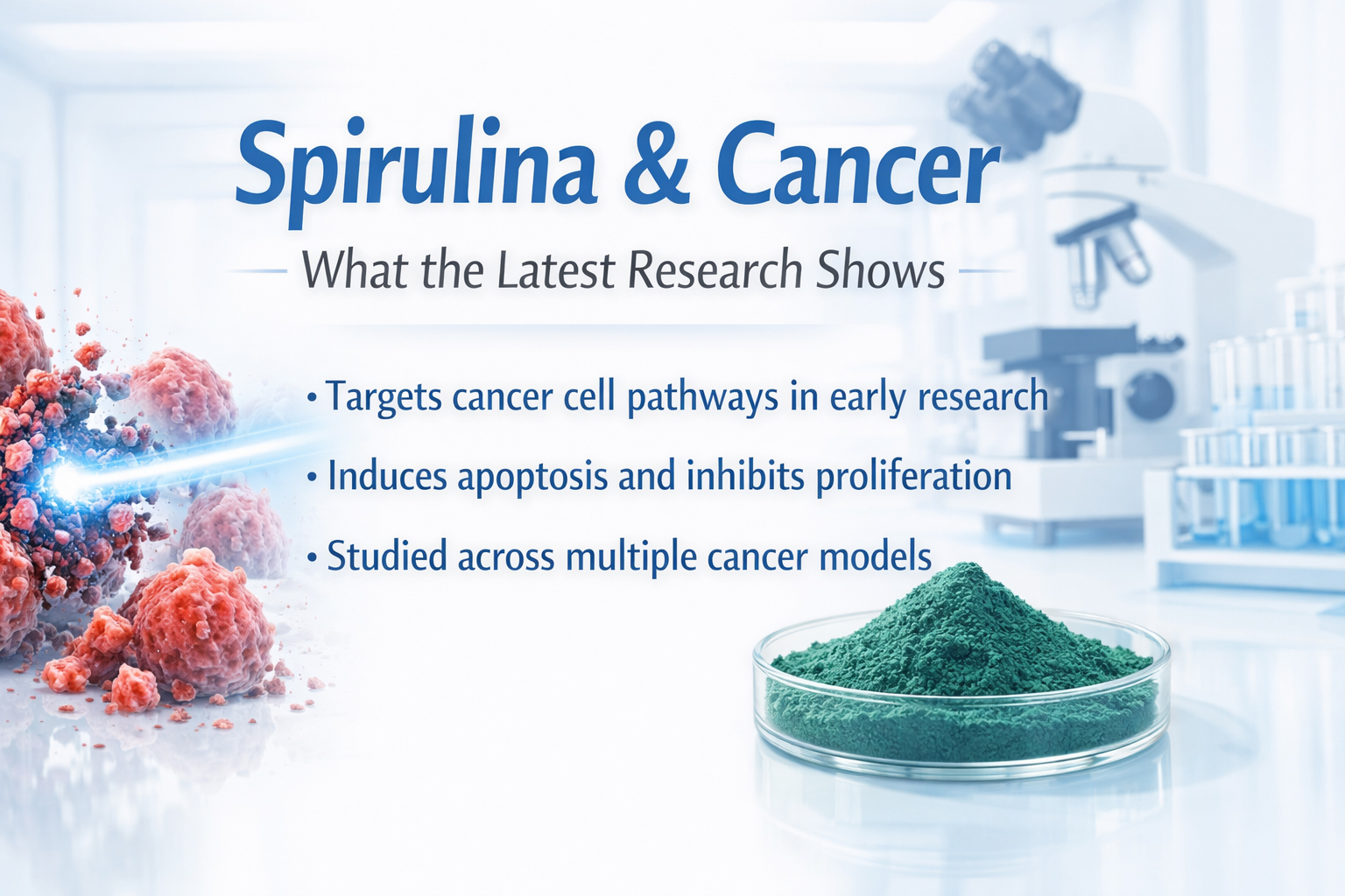 Spirulina and oral cancer prevention research - clinical trial results showing reversal of precancerous lesions