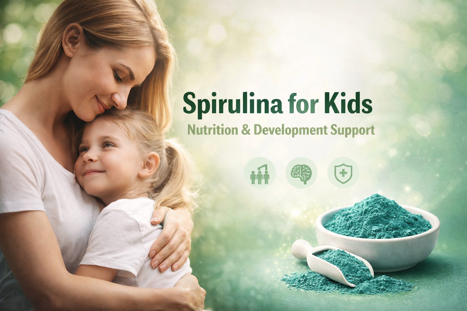 Spirulina for kids - safe, nutritious superfood for children's growth and immunity