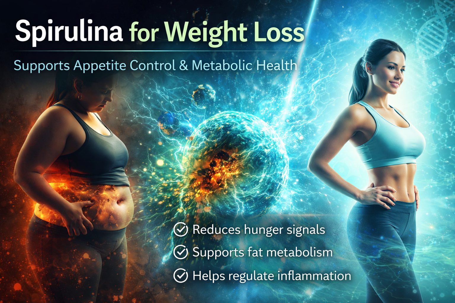 Spirulina for weight loss - science-backed benefits for appetite control and fat burning