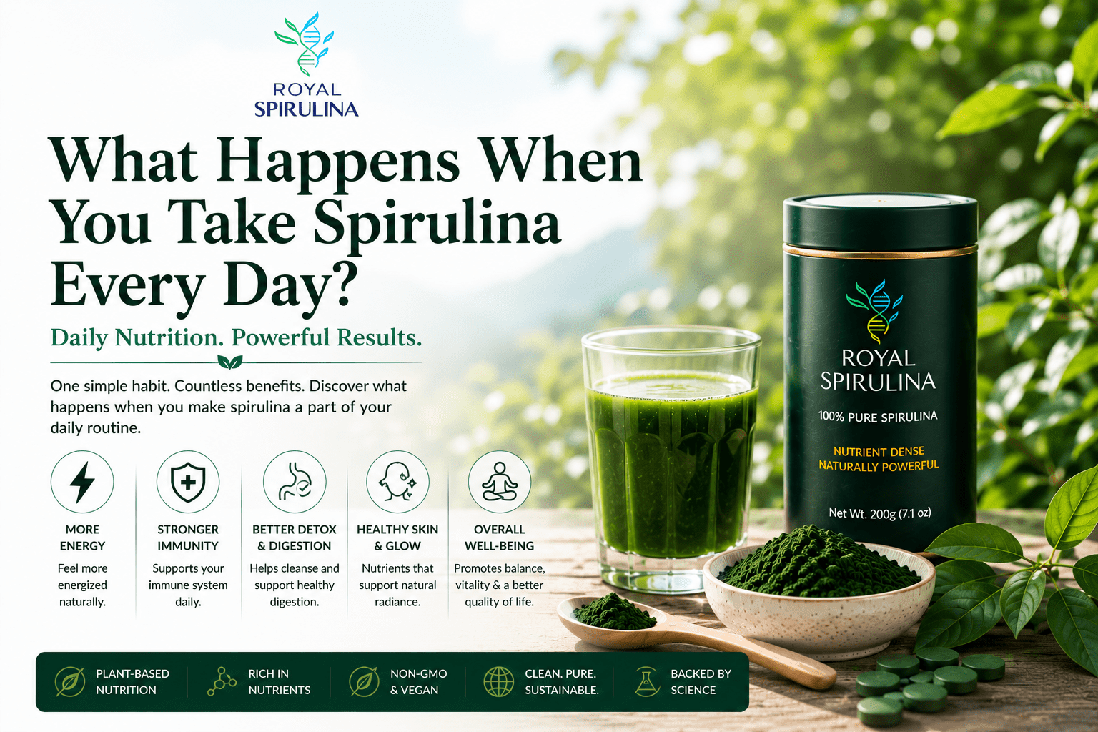 What happens when you take spirulina every day - daily benefits timeline